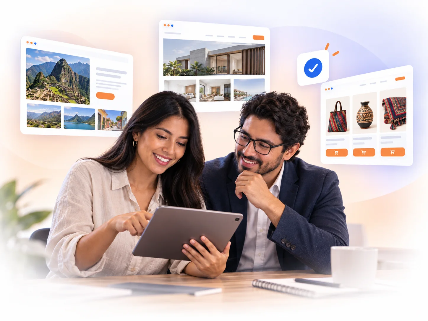 Presentación de proyectos terminados con ejemplos de sitios web y tienda online